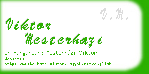 viktor mesterhazi business card